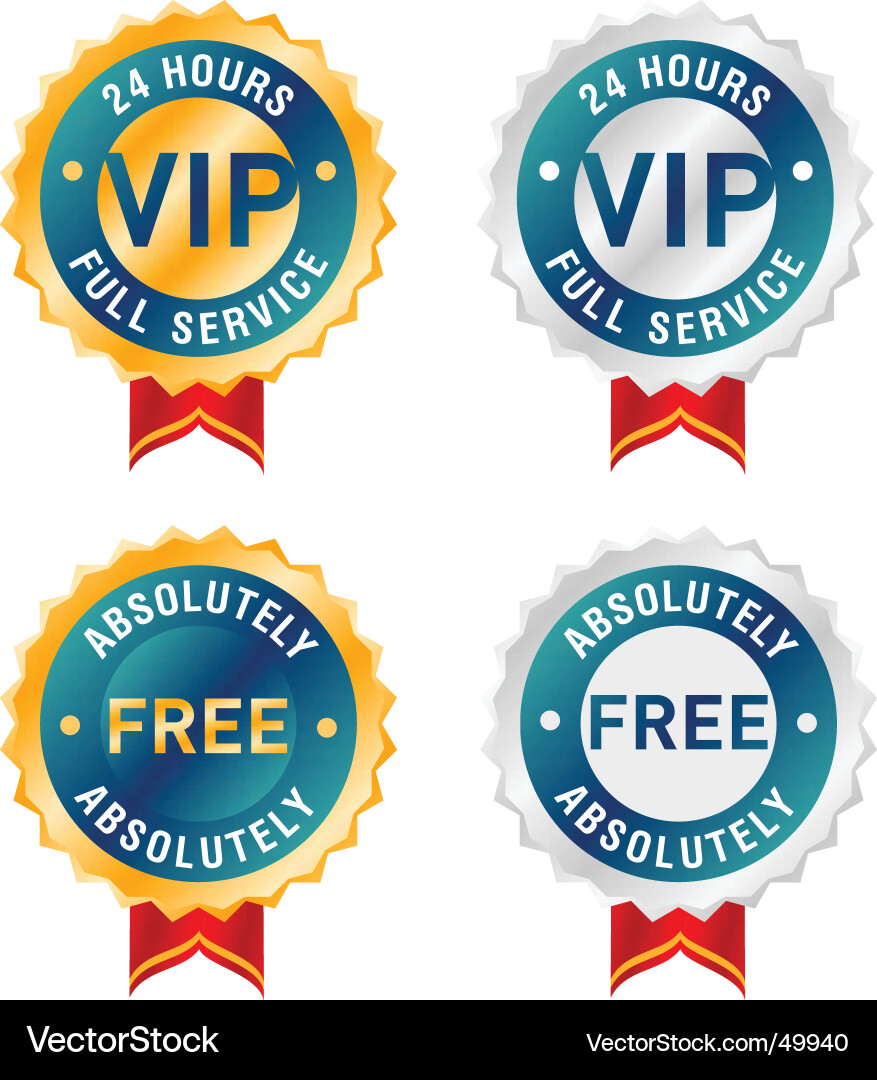Service Seal Collection Vektorbild