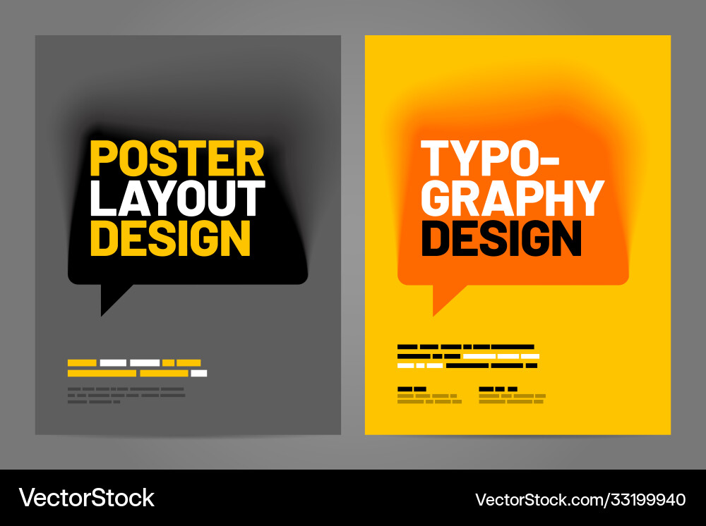 Simple template design with typography for poster Vector Image