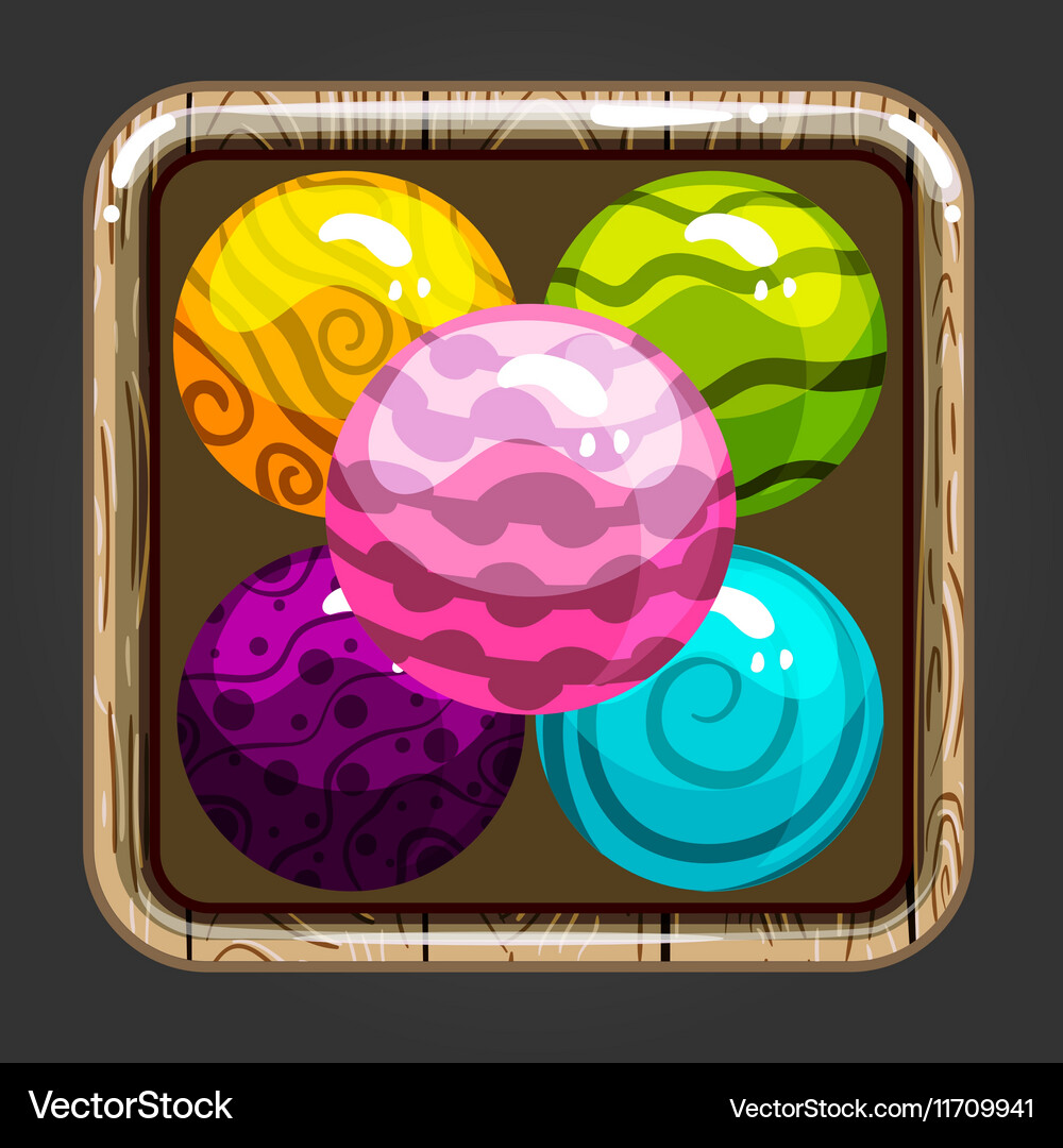 Application icon with colorful buttons Vector Image