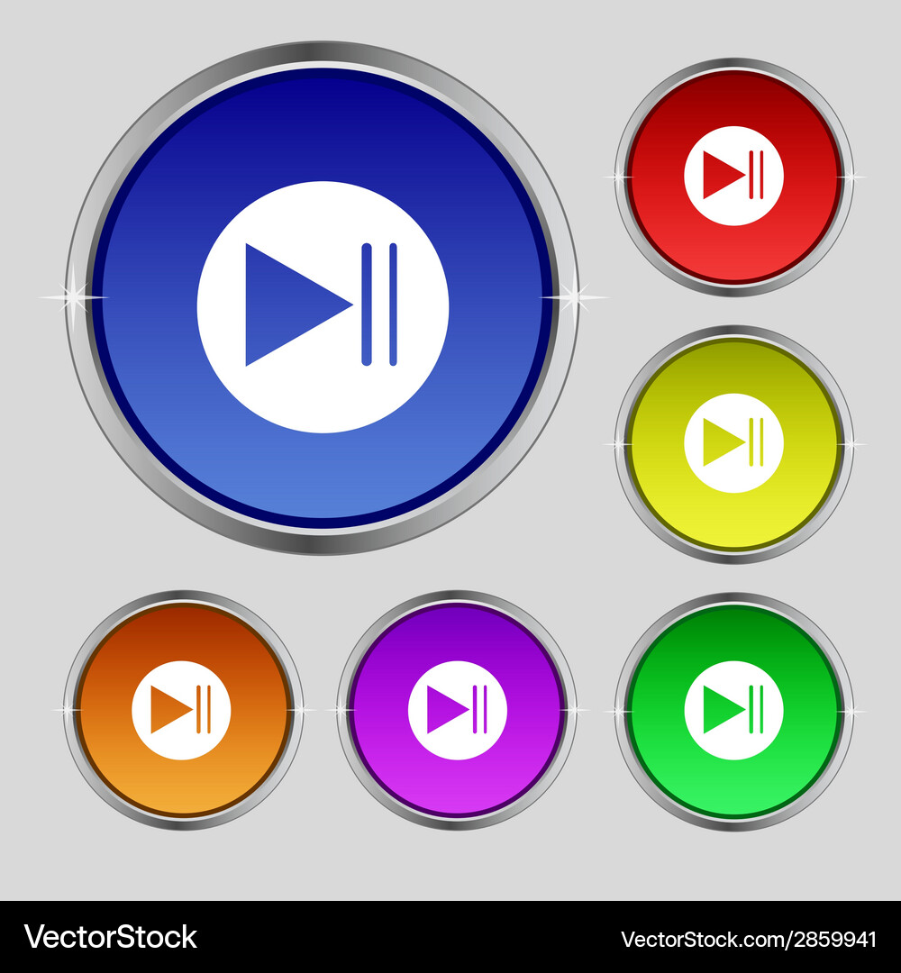Arrow sign icon next button navigation symbol set Vector Image