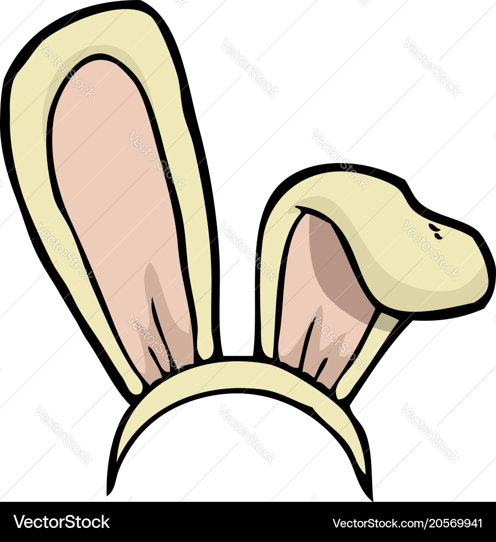 Cartoon rabbit ears Royalty Free Vector Image - VectorStock