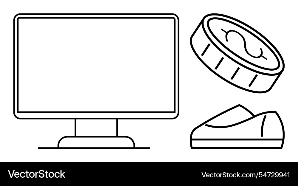 Digital transactions and e-commerce computer Digital transactions and e-commerce computer Vector Image