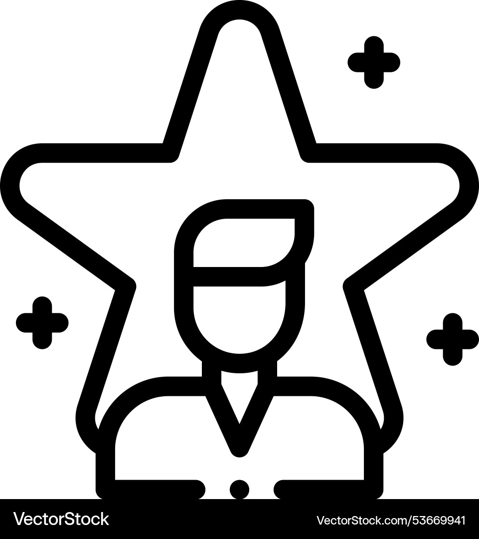 Famous icon thin linear style design isolated Vector Image