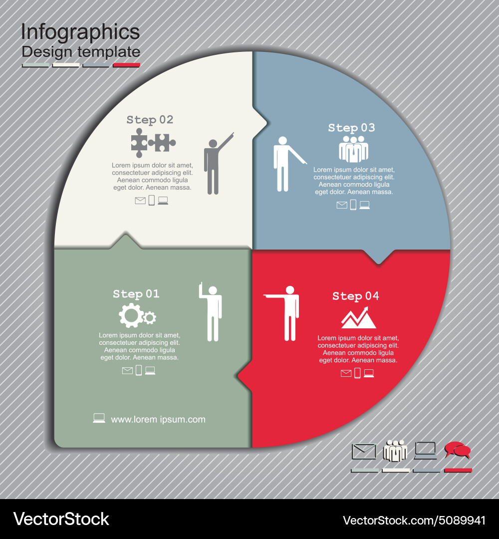Infographic report template with lines and icons Vector Image
