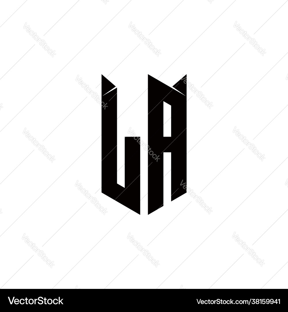 Modern Monogram Shield Logo Template – Royalty-Free Vector | VectorStock