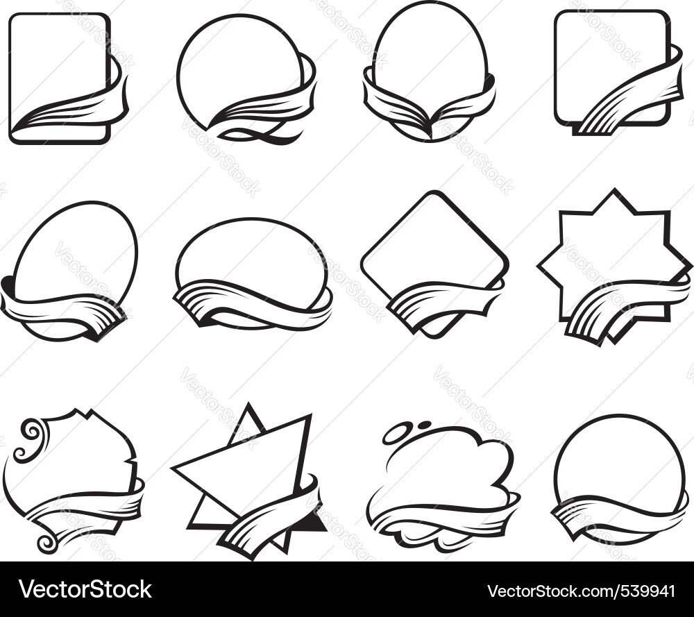 Monochrome Frame Collection Vector Image