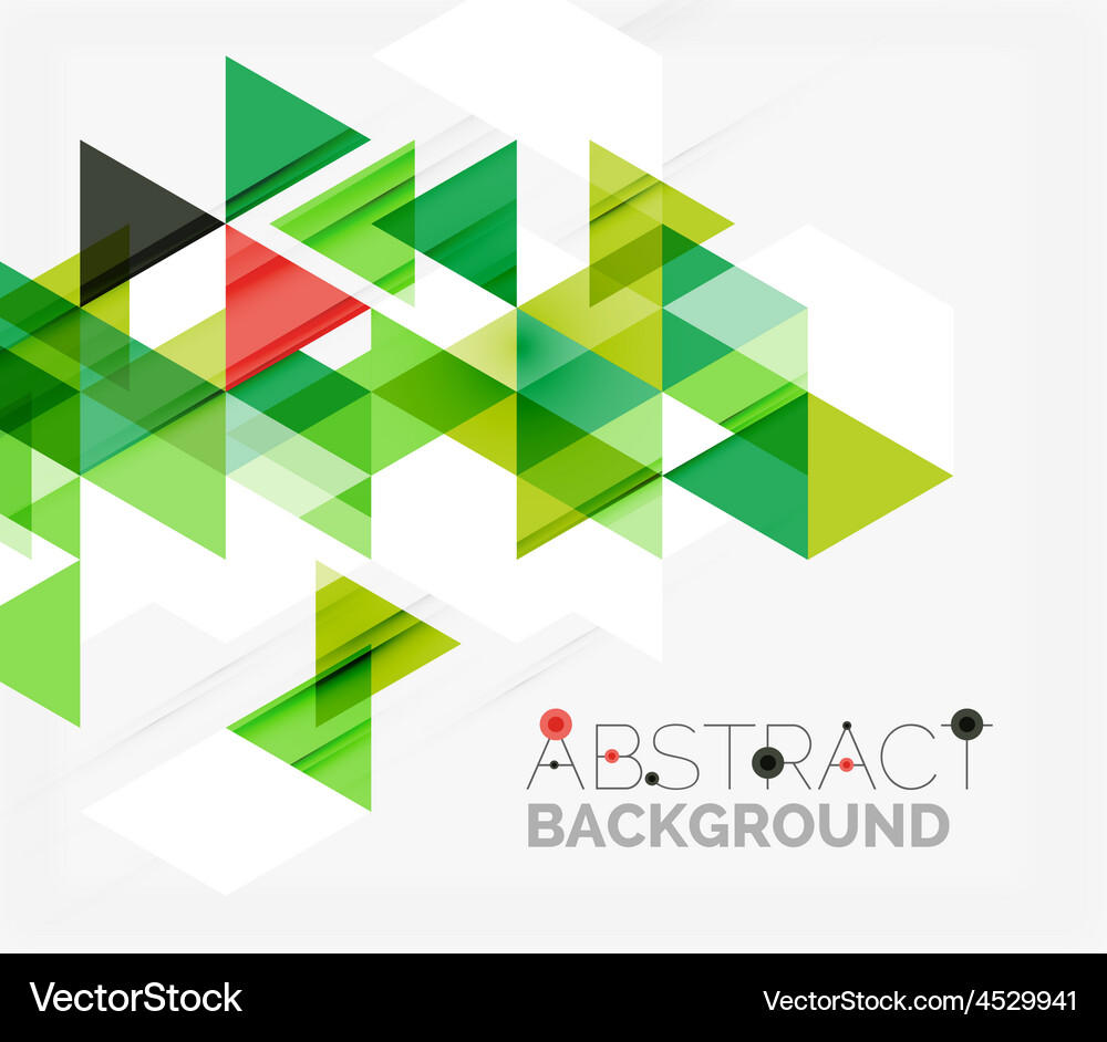 Overlapping Geometric Triangle Background Vector Image