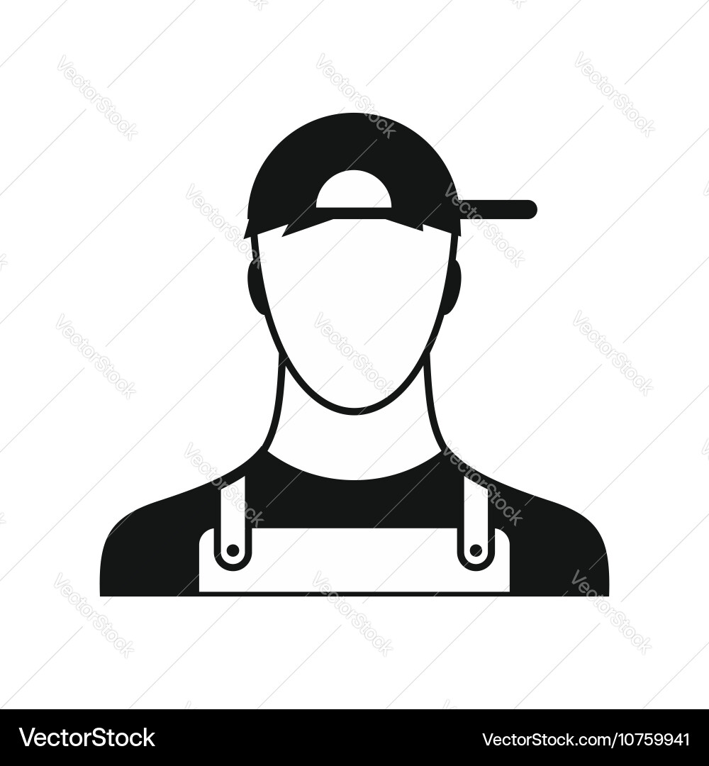 Plumber icon in simple style vector image