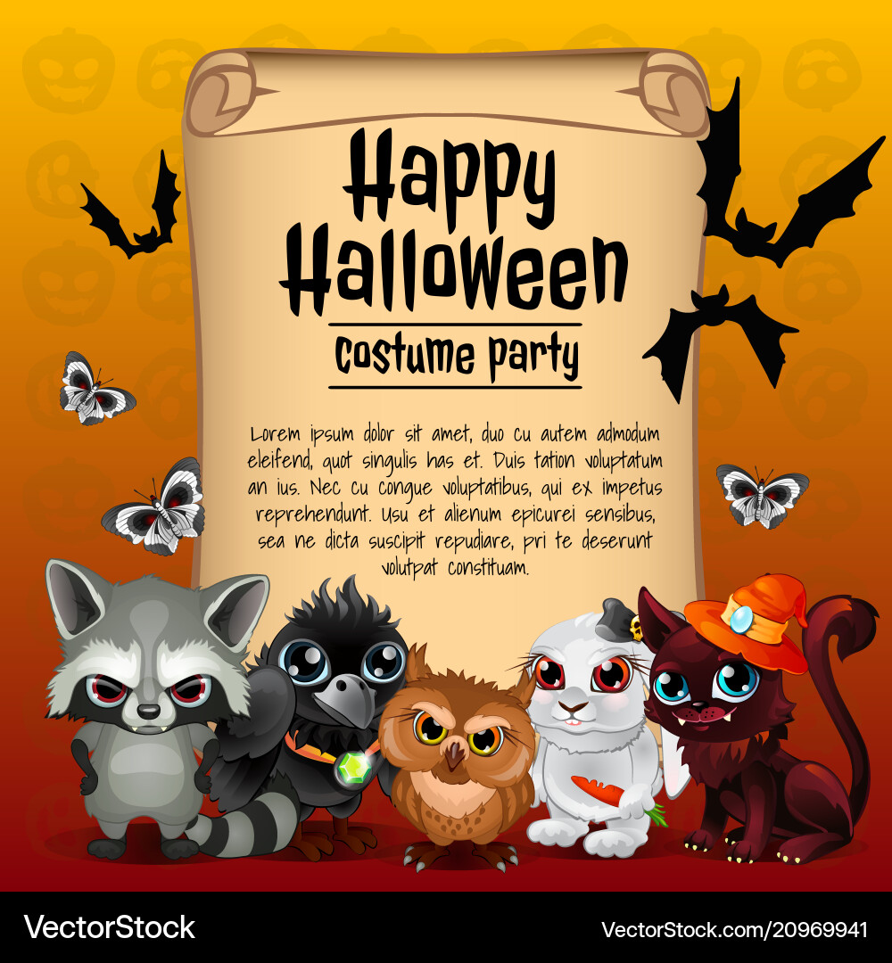 Poster on theme of the halloween holiday sketch Poster on theme of the halloween holiday sketch vector image