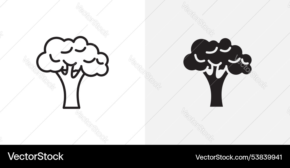 Tree icon set Vector Image