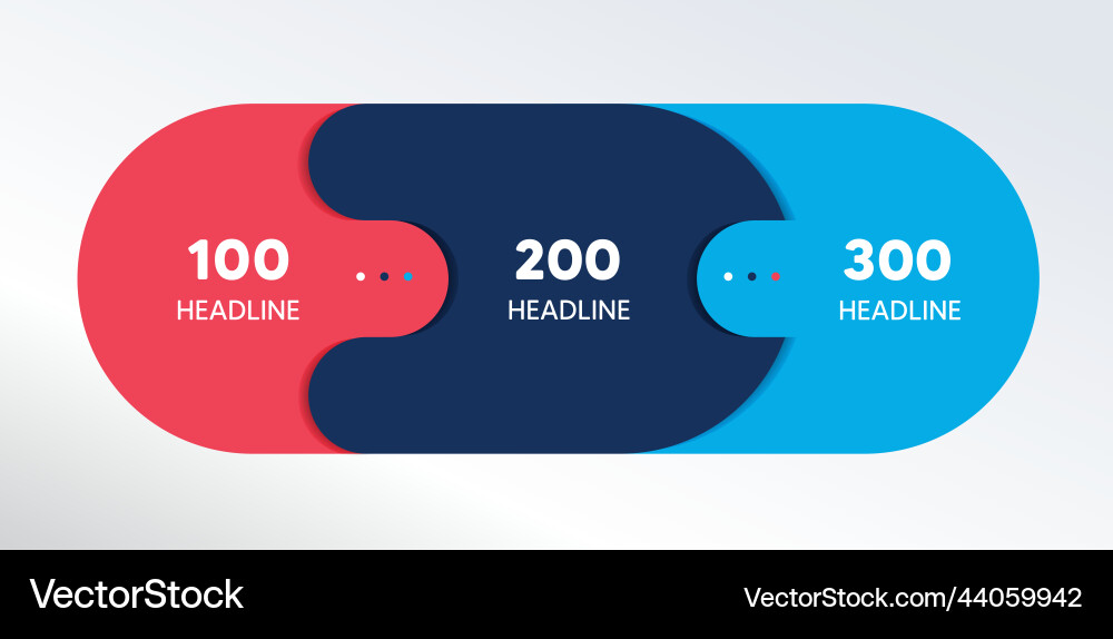 3 elements scheme diagram three connected circles 3 elements scheme diagram three connected circles vector image