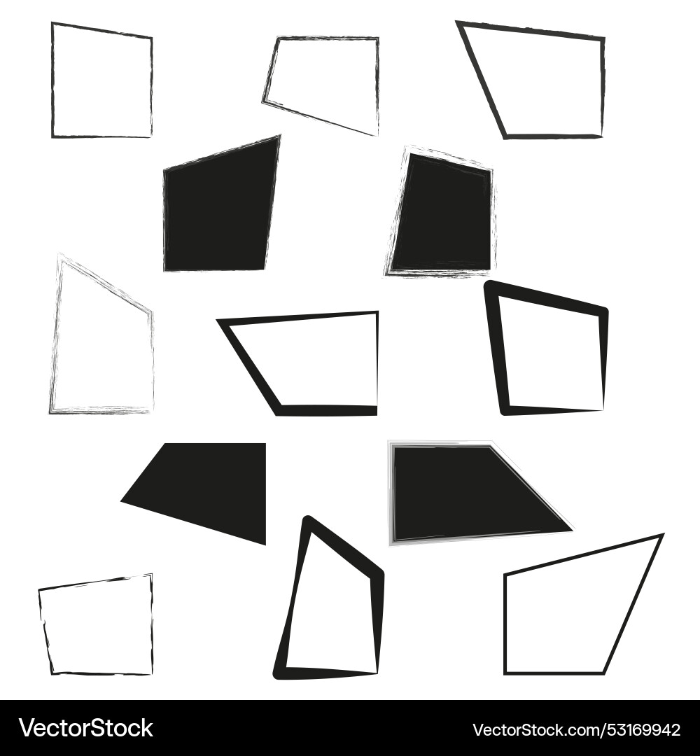Abstract polygon shapes irregular geometric forms Abstract polygon shapes irregular geometric forms vector image