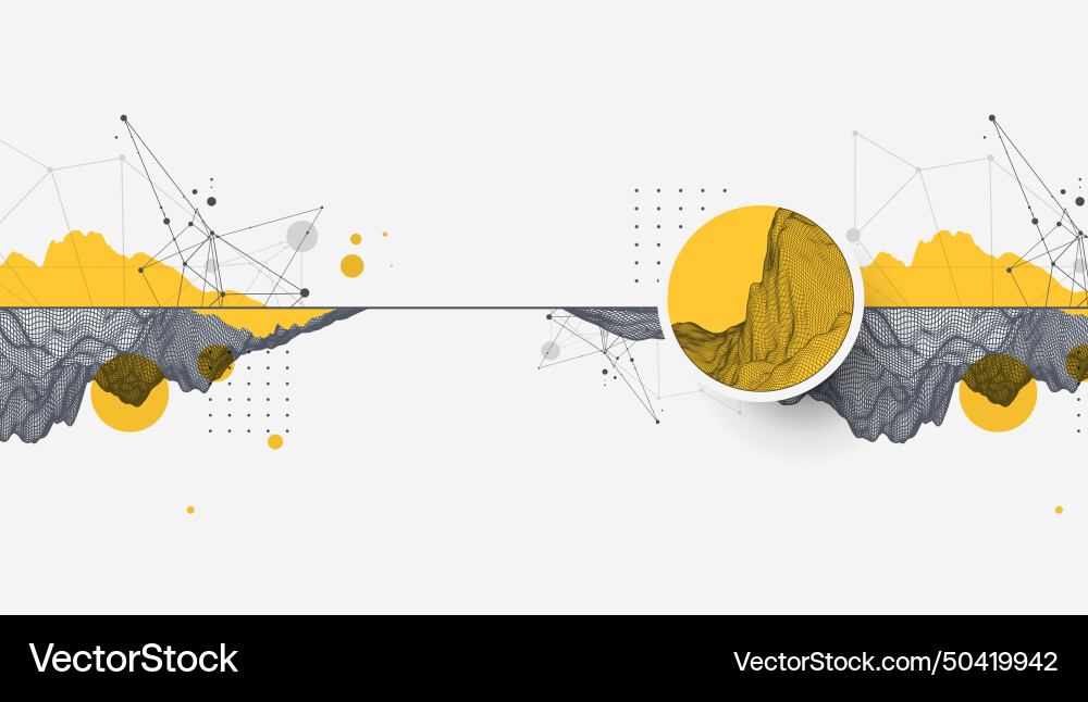 Abstract wireframe background modern science Vector Image
