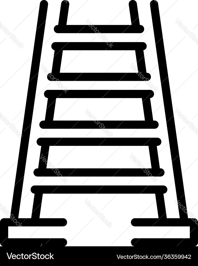 Building step ladder icon outline style Building step ladder icon outline style vector image