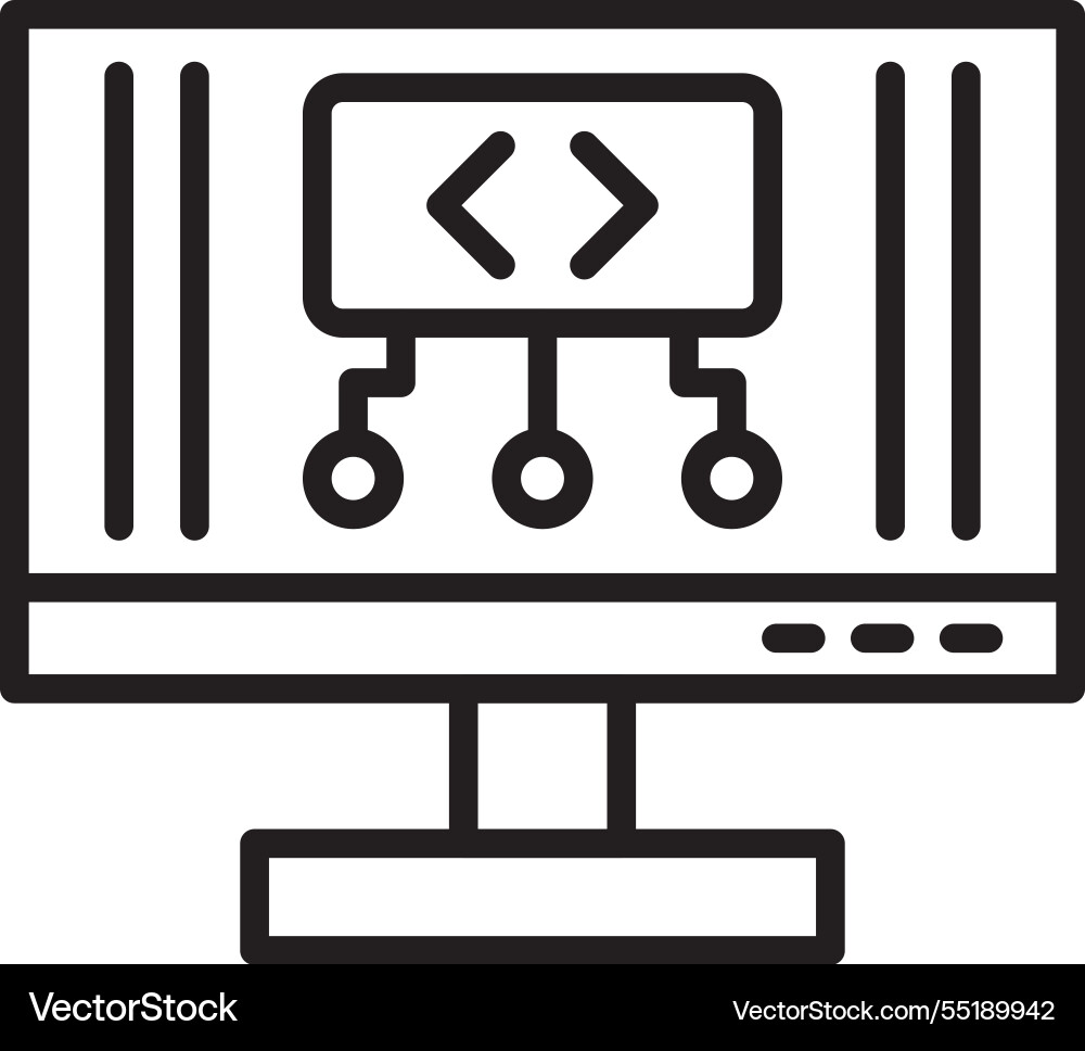 Code line icon design vector image