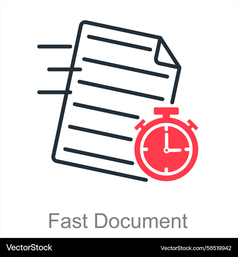 Fast document and file icon concept Vector Image