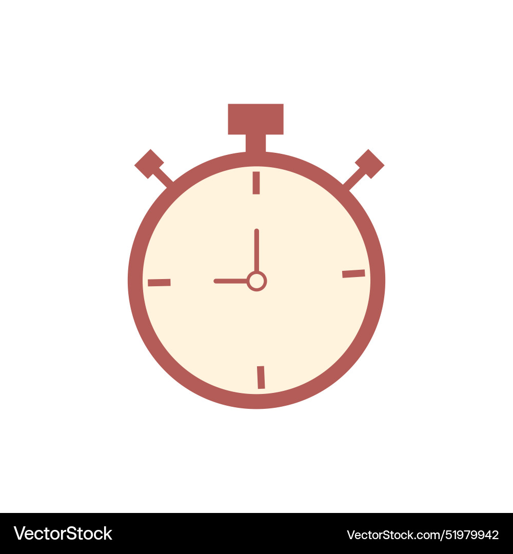 Flat timer icon symbol Vector Image