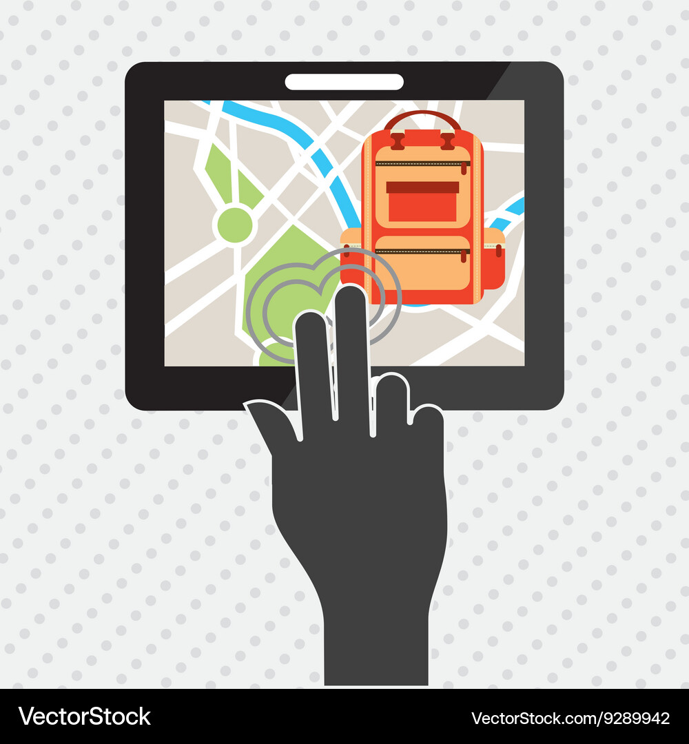 Global positioning system design Vector Image