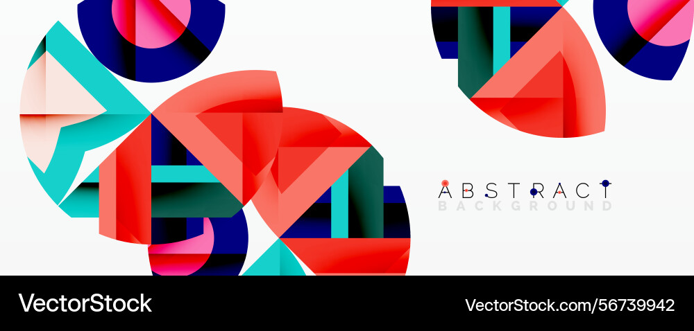 Vibrant geometric shapes overlap creating dynamic Vibrant geometric shapes overlap creating dynamic vector image