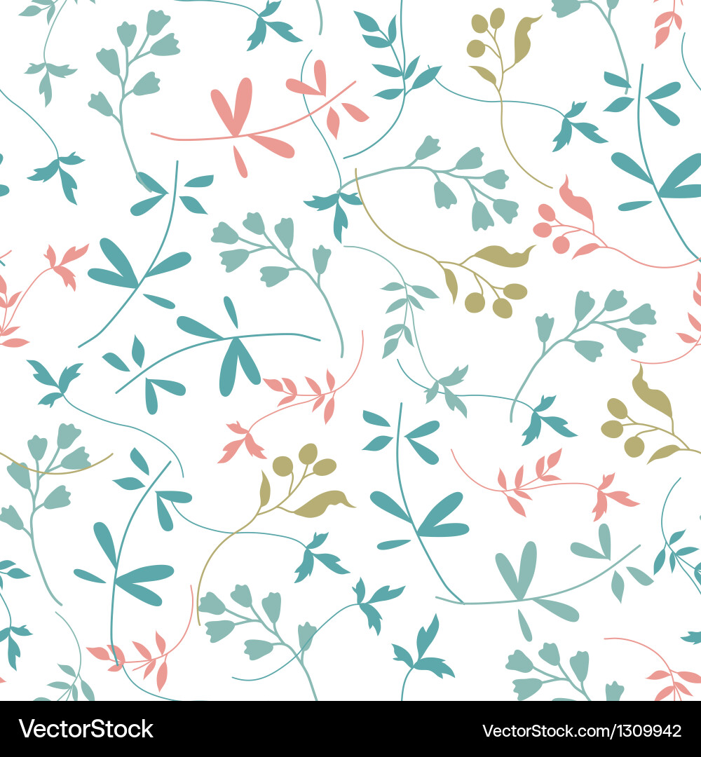 White Branch Pattern vector image