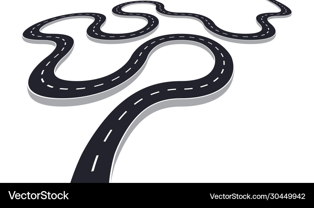 Winding road isolated Winding road isolated vector image