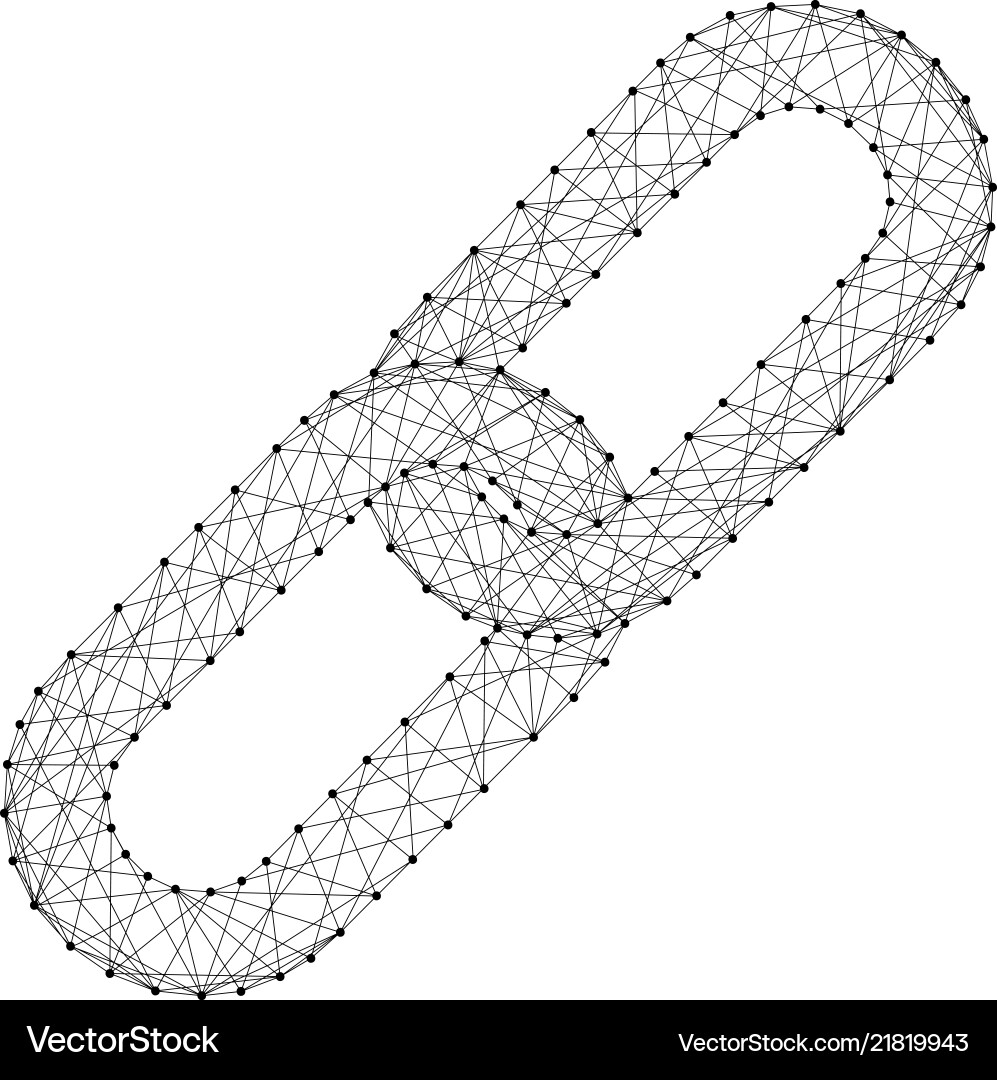Blockchain link chain hyperlink from abstract Blockchain link chain hyperlink from abstract vector image