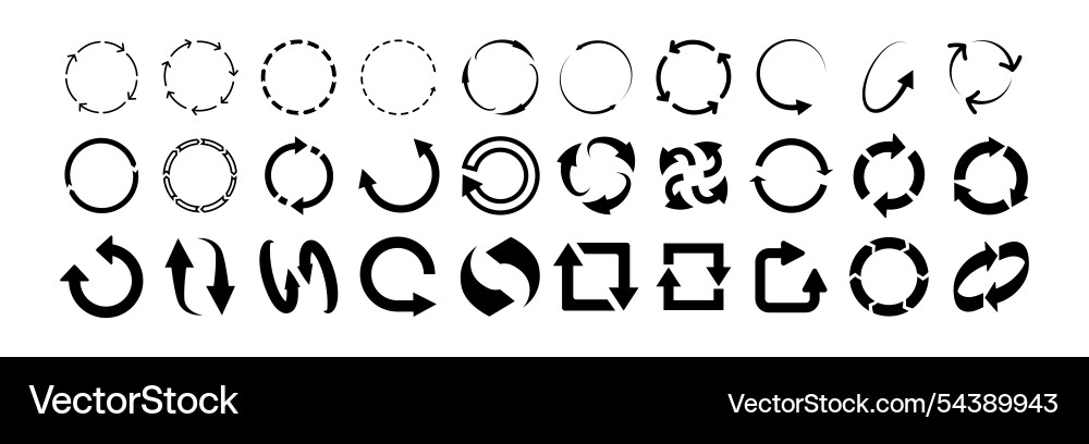 Circular Arrows Refresh Rotate Vector Image