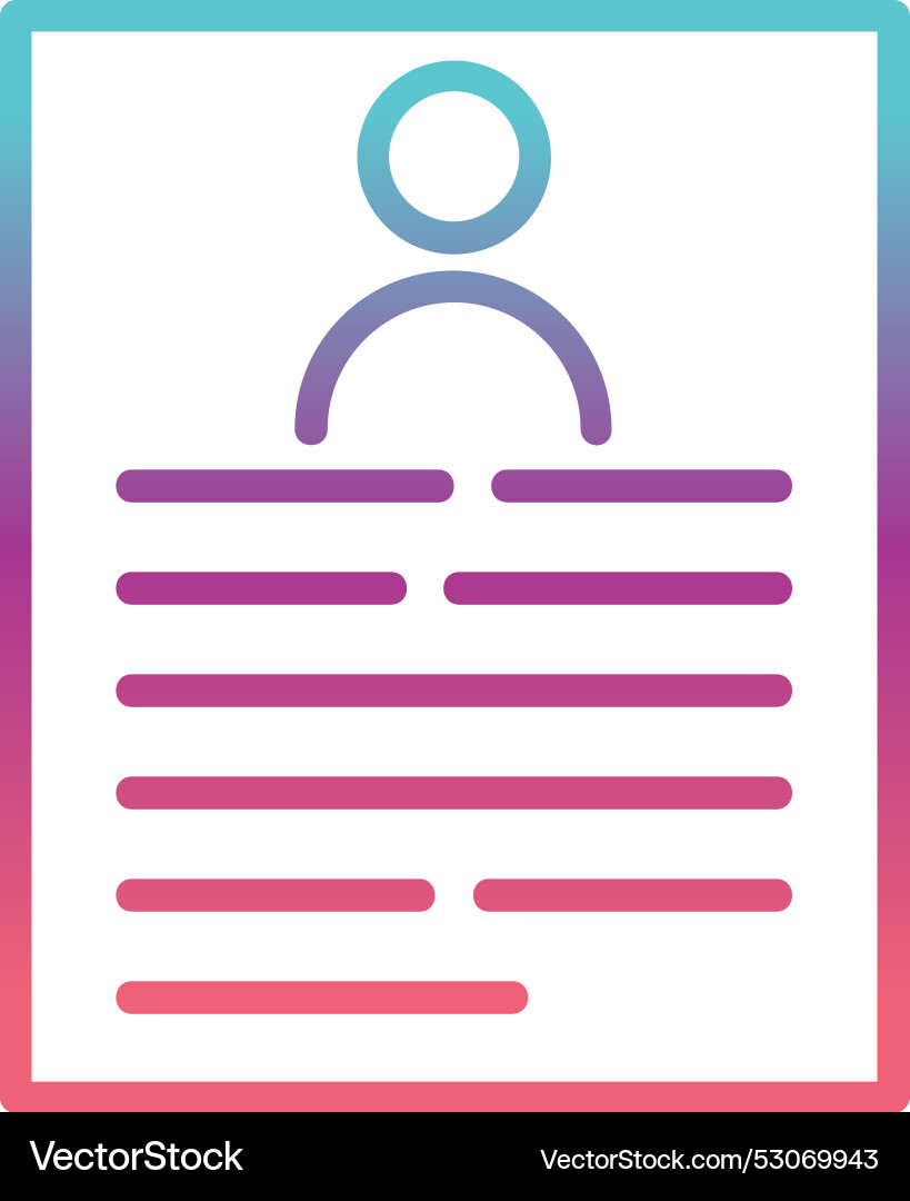 Document line gradient design vector image