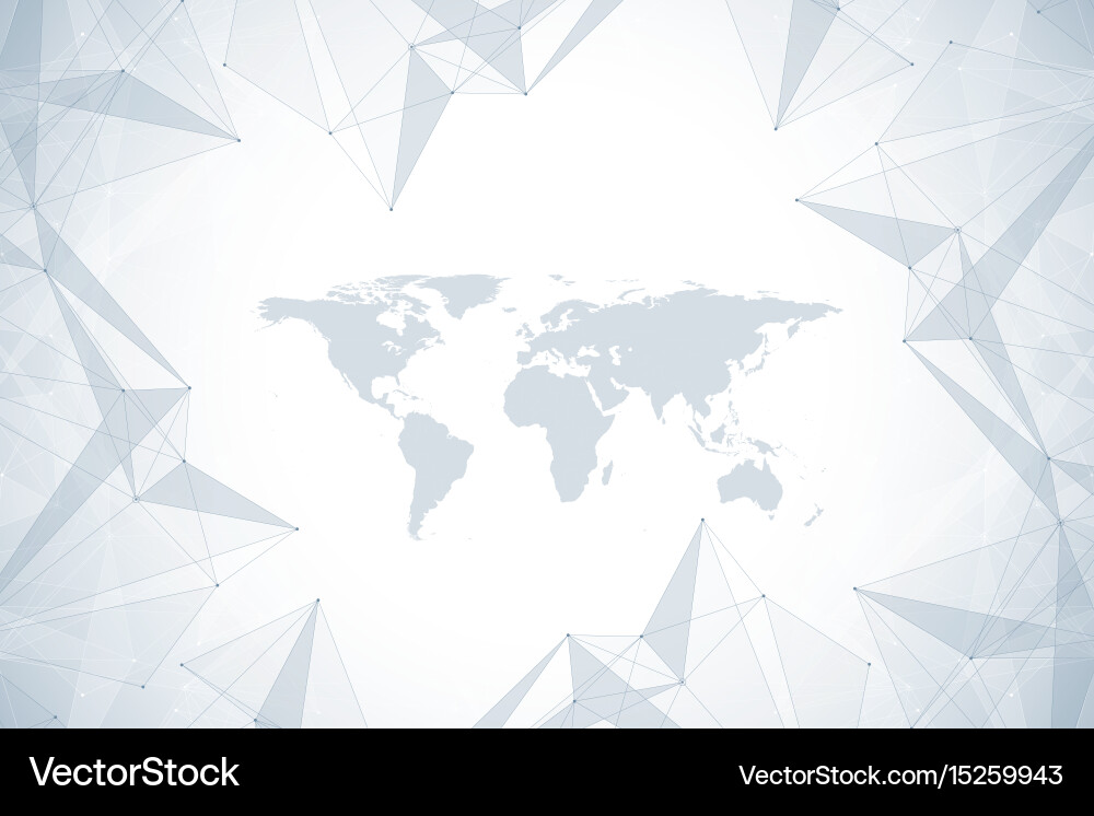 Geometric abstract background with connected line vector image