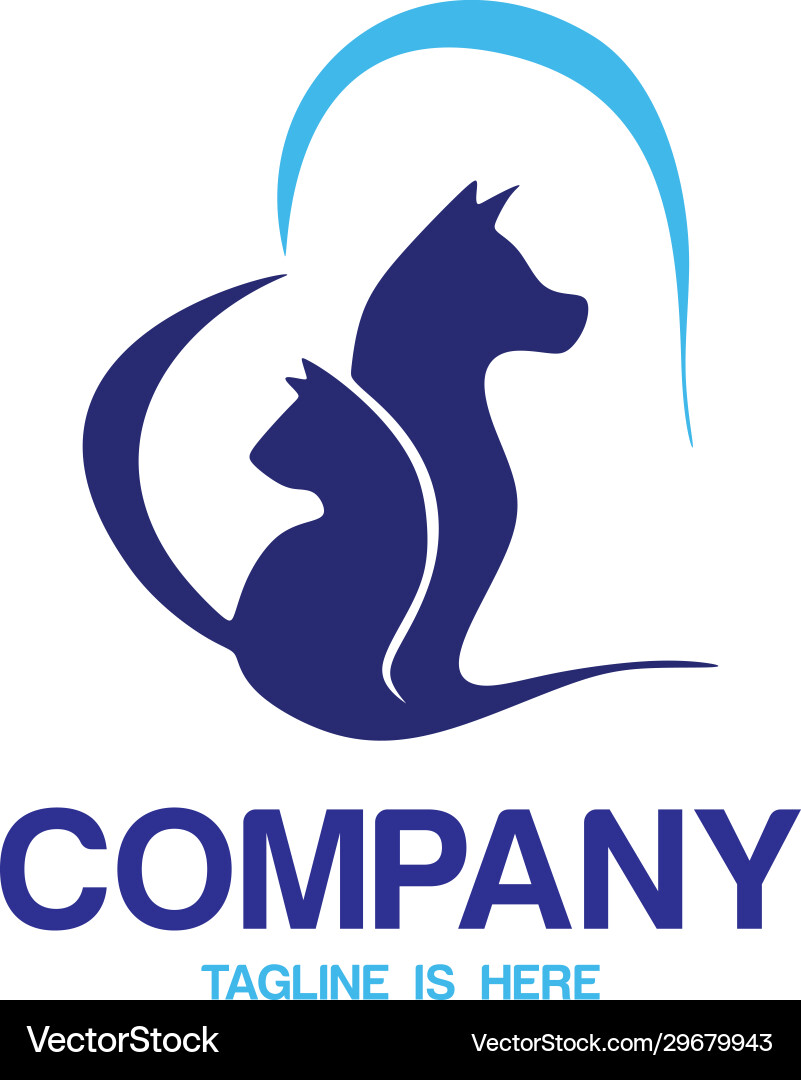 Pet Logo - Cute Animal Vector Image