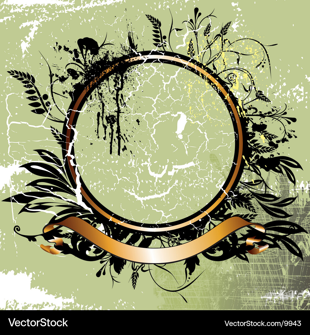 Rustic Botanical Frame Vector Image