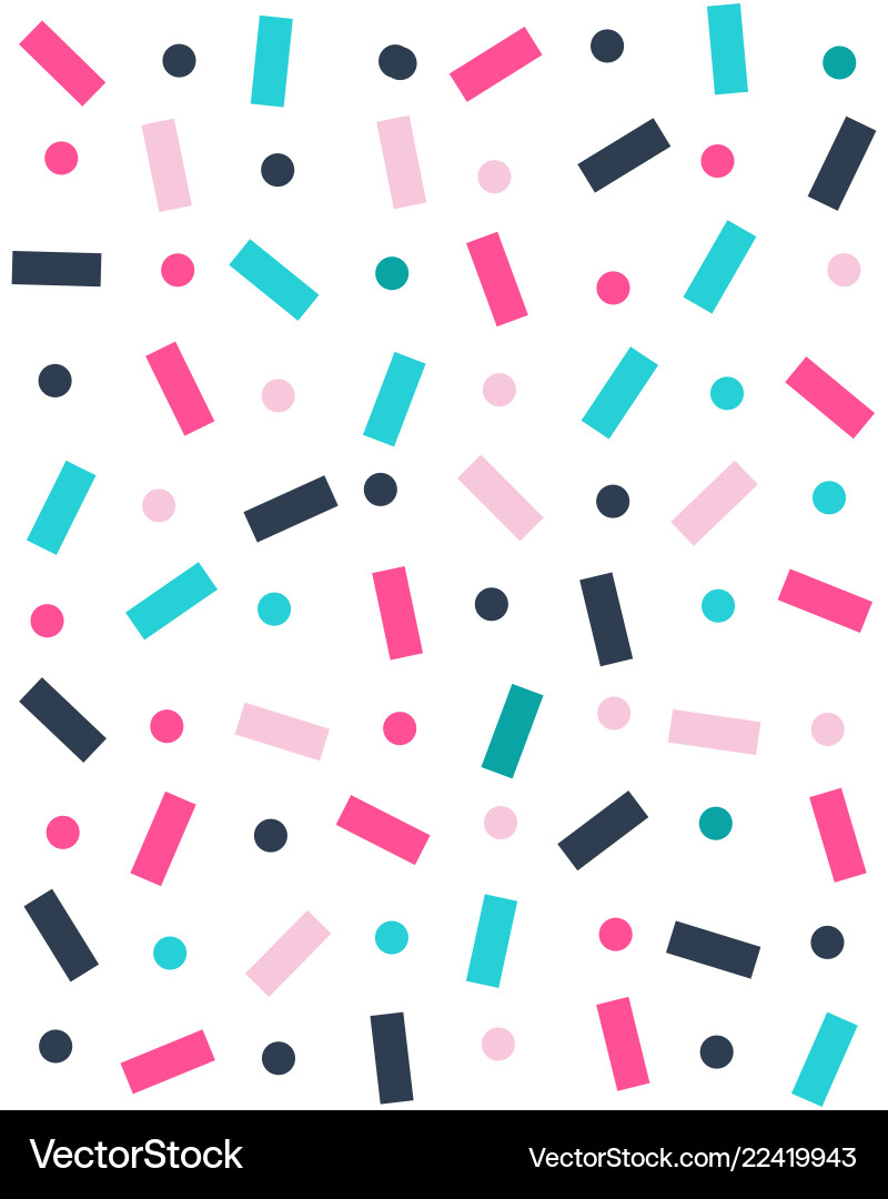 Seamless pattern with confetti vector image