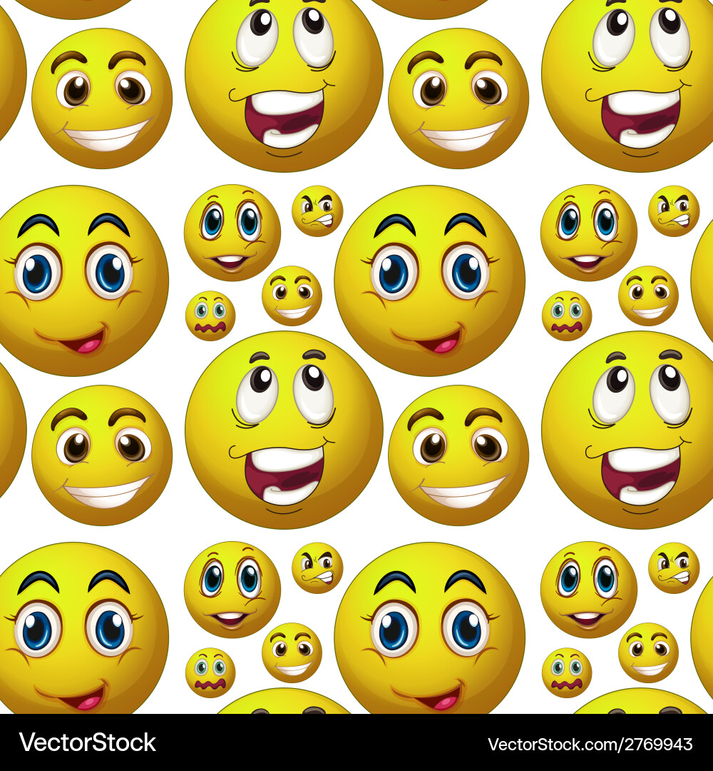 Smiling Faces Pattern vector image