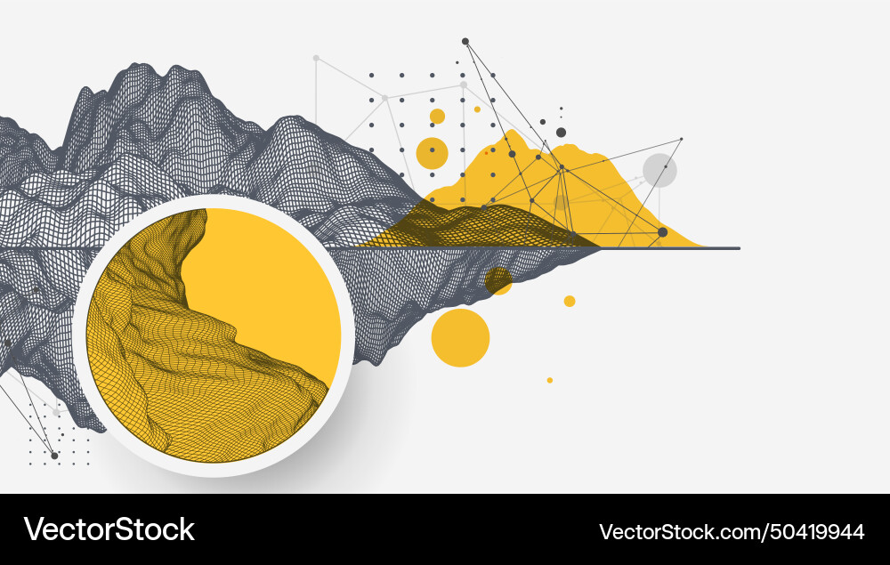 Abstract wireframe background modern science Vector Image