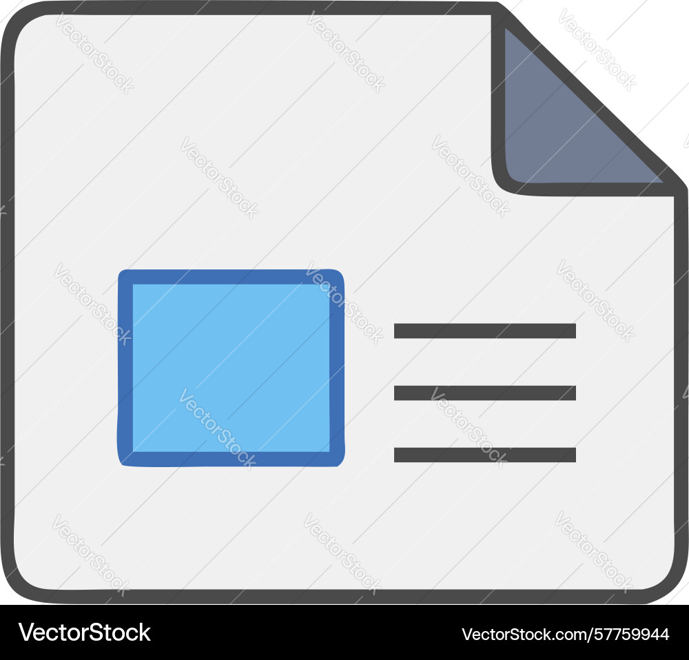 Clean document icon - file information design vector image
