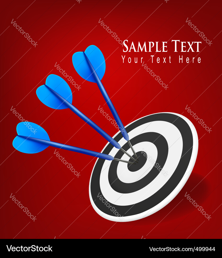 Dart Target with Darts Vector Image