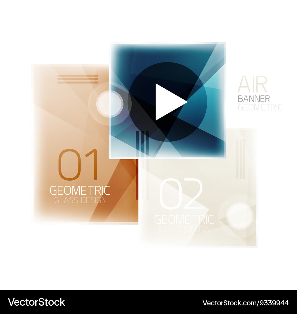 Glossy color squares Vector Image