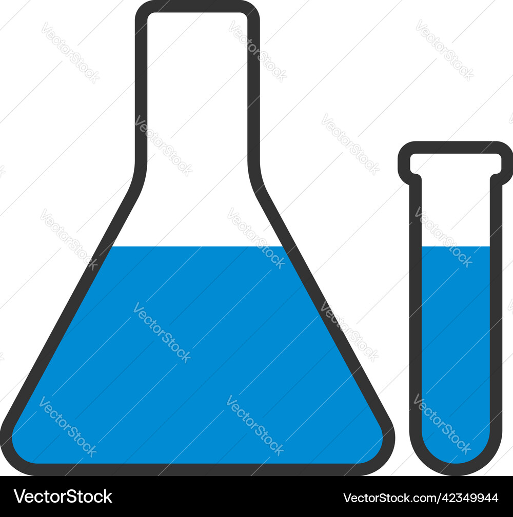 Icon of chemical bulbs Icon of chemical bulbs vector image