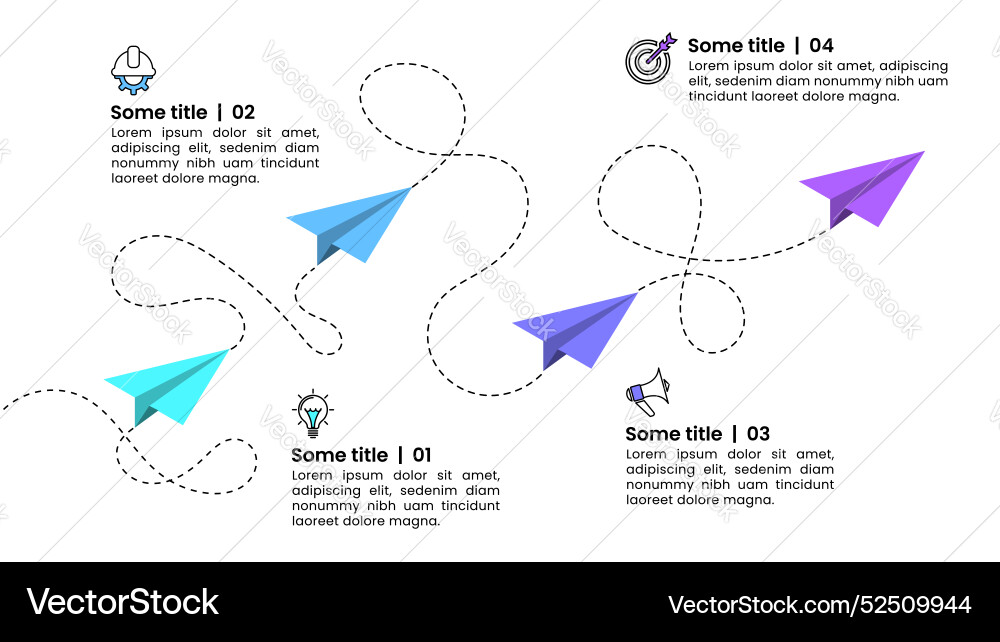 Infographic Workflow Template - 4 Steps vector image