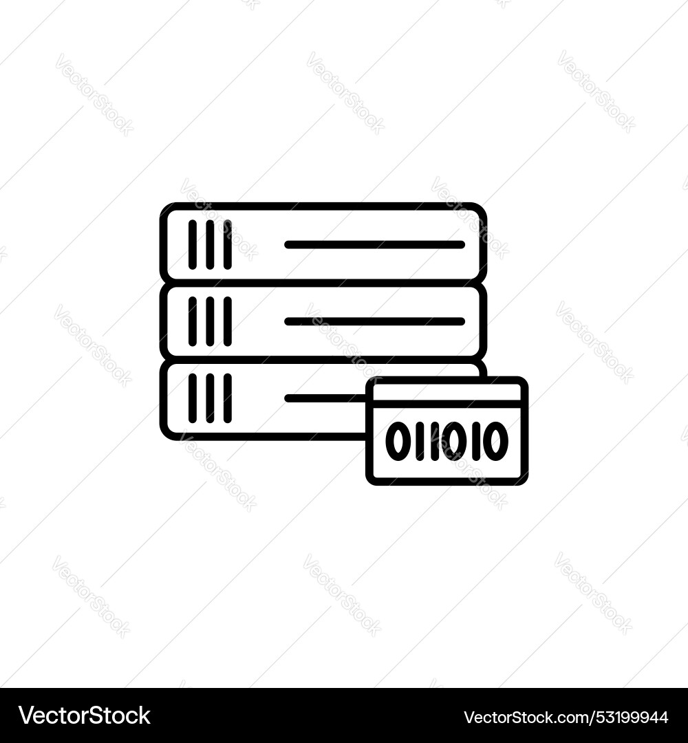 Master data icon set management server Master data icon set management server vector image