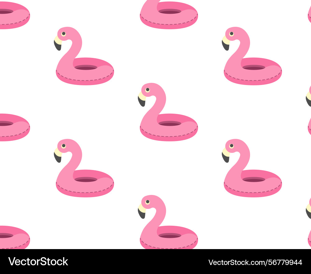 Seamless pattern with inflatable flamingo Seamless pattern with inflatable flamingo vector image