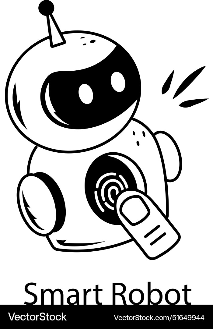 Smart robot Royalty Free Vector Image - VectorStock