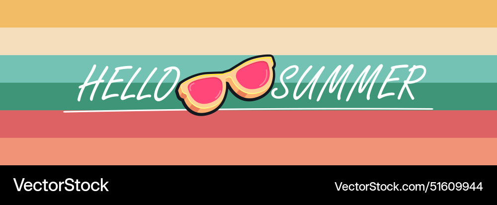Super hello summer banner with text Super hello summer banner with text vector image