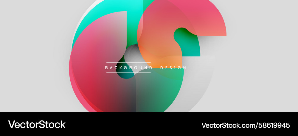 Abstract colorful circles overlap creating Vector Image