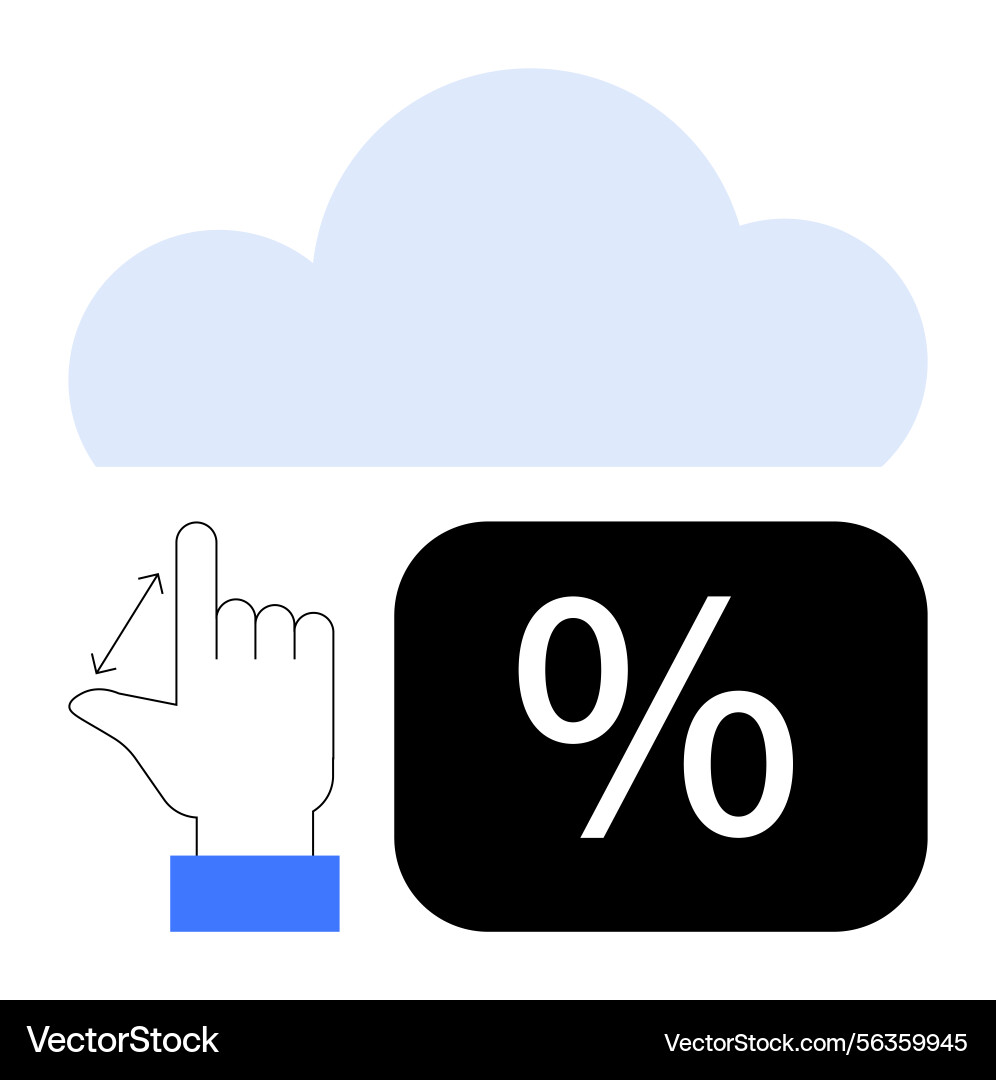 Cloud storage access with touch gesture and focus Cloud storage access with touch gesture and focus vector image