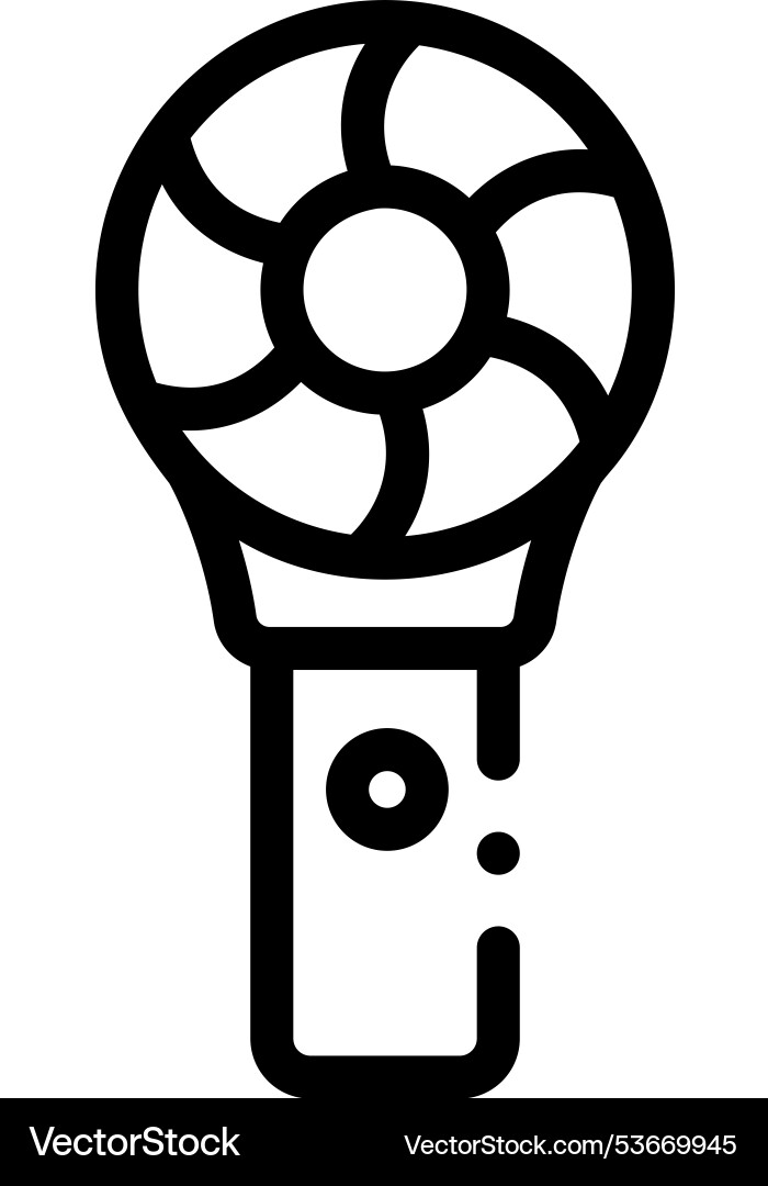 Fan icon thin linear style design isolated Vector Image