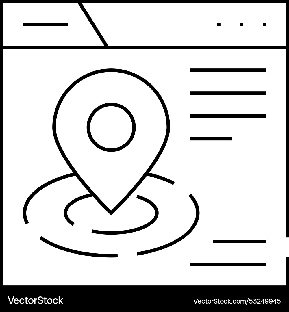 Location targeting seo optimization line icon Location targeting seo optimization line icon vector image