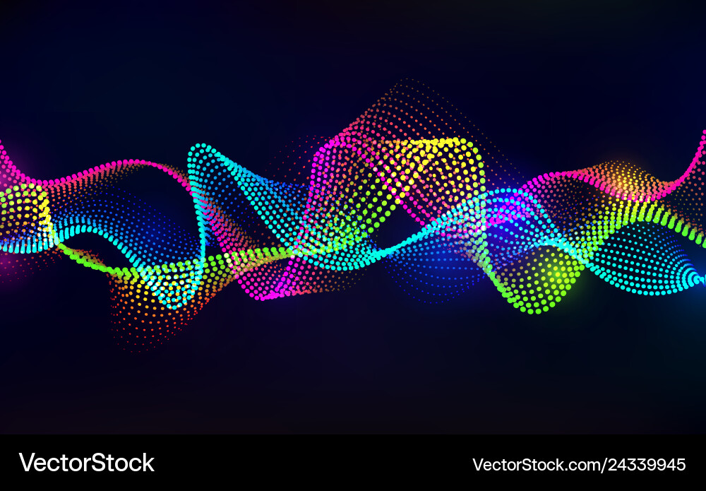 Sound wave background abstract audio equalizer Vector Image