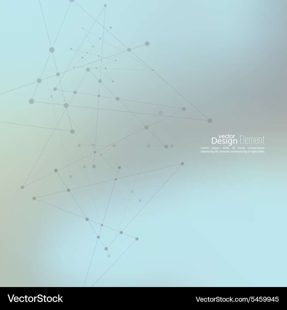 Virtual abstract background with particle vector image