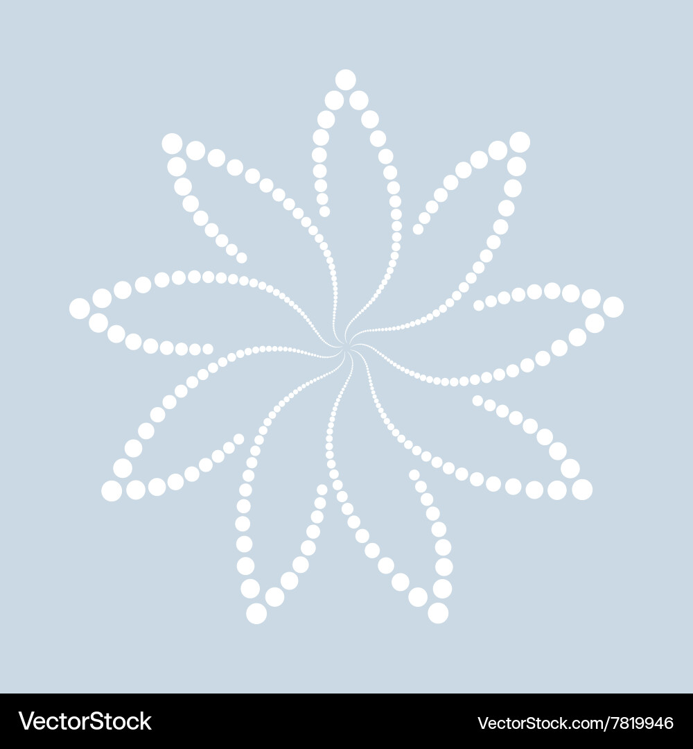Abstract dotted shape design element vector image